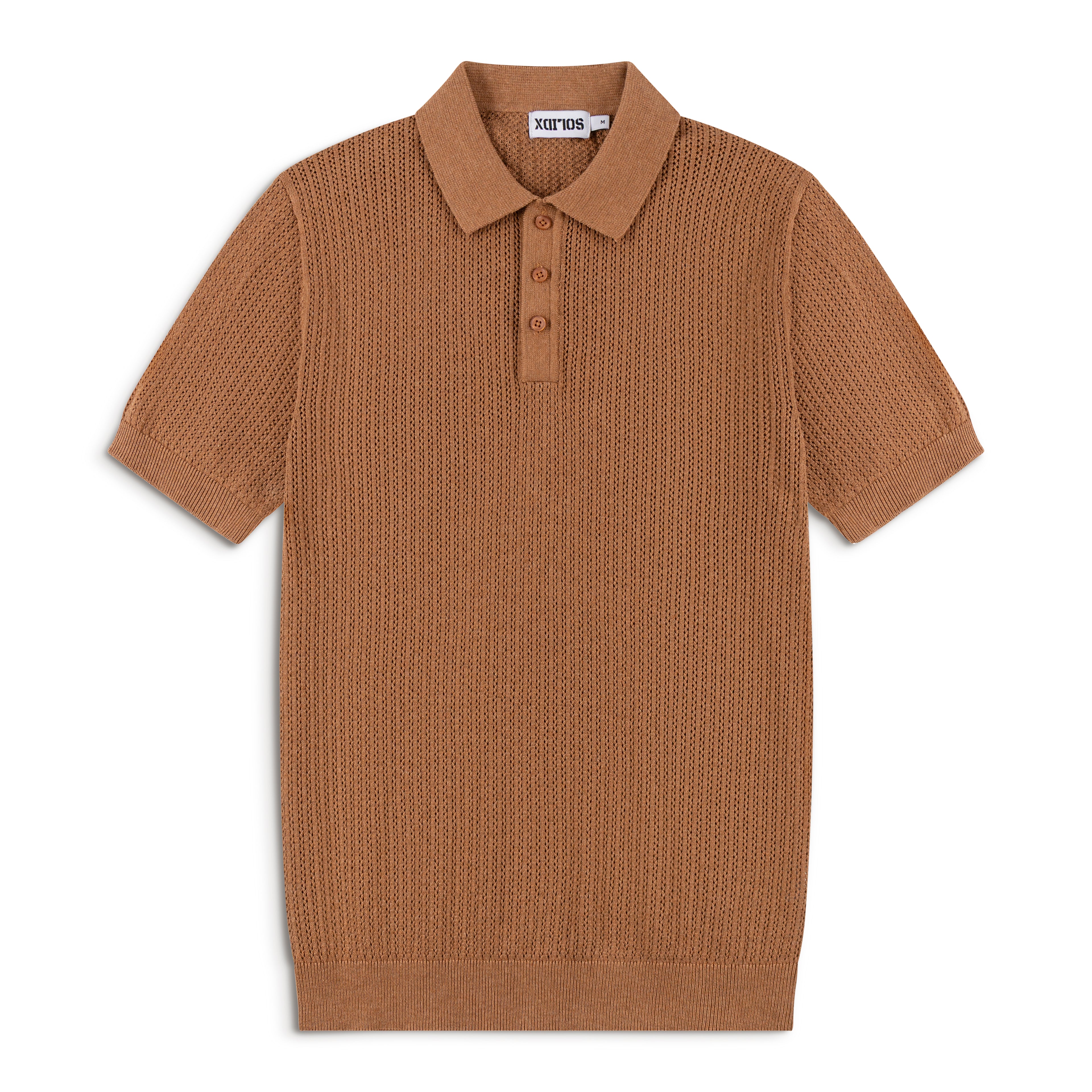 AirKnit Pointelle Textured Knit Summer Polo