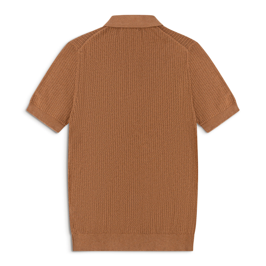 AirKnit Pointelle Textured Knit Summer Polo