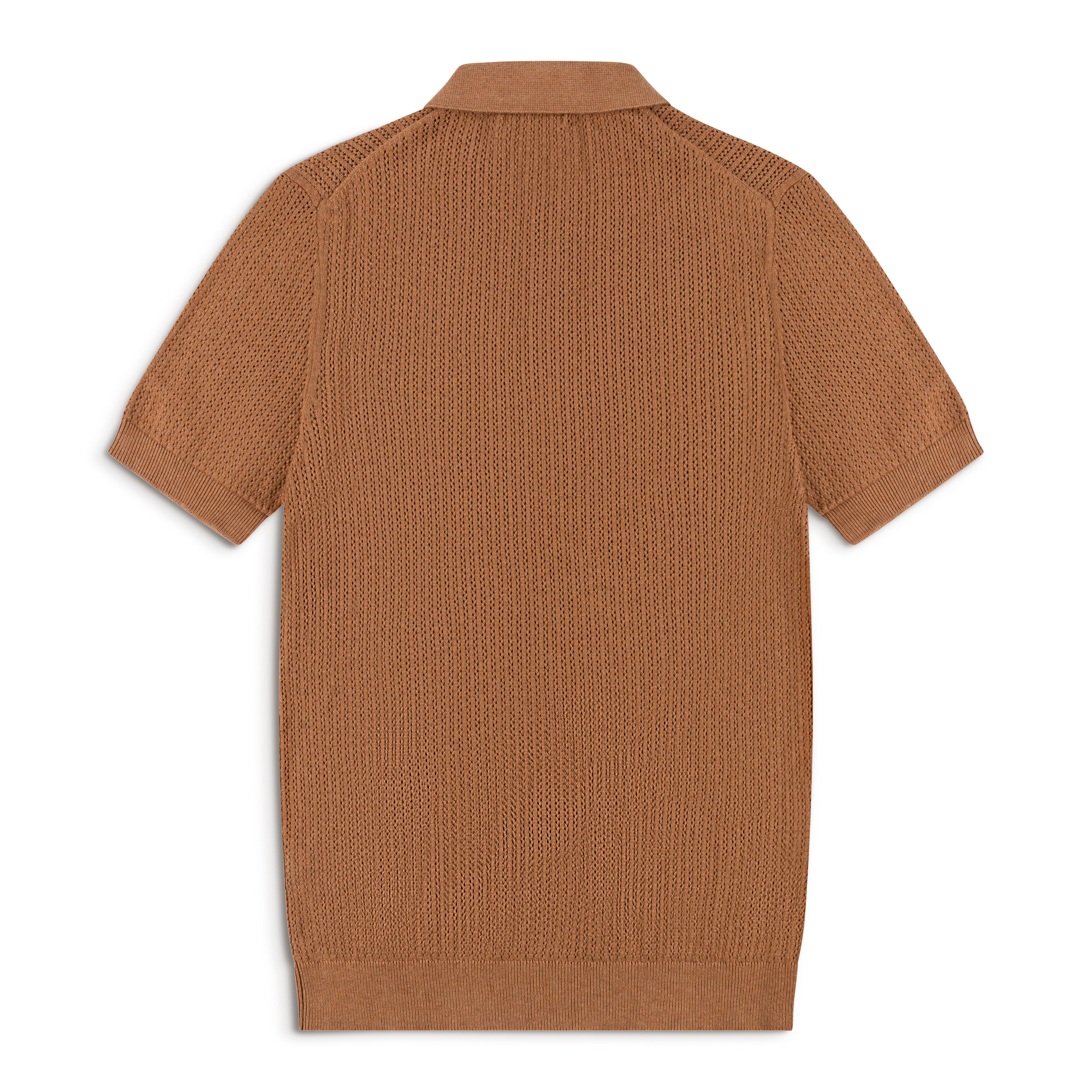 AirKnit Pointelle Textured Knit Summer Polo