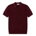 Diamond Textured Lightweight Knit Cotton Polo