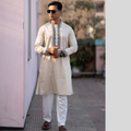 PLATINUM EMBROIDERED PANJABI FOR MEN