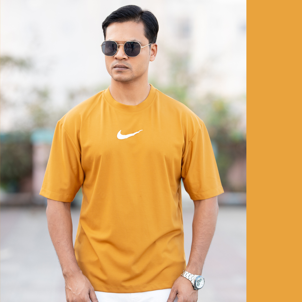 China Mercerized cotton Drop Shoulder T-Shirt