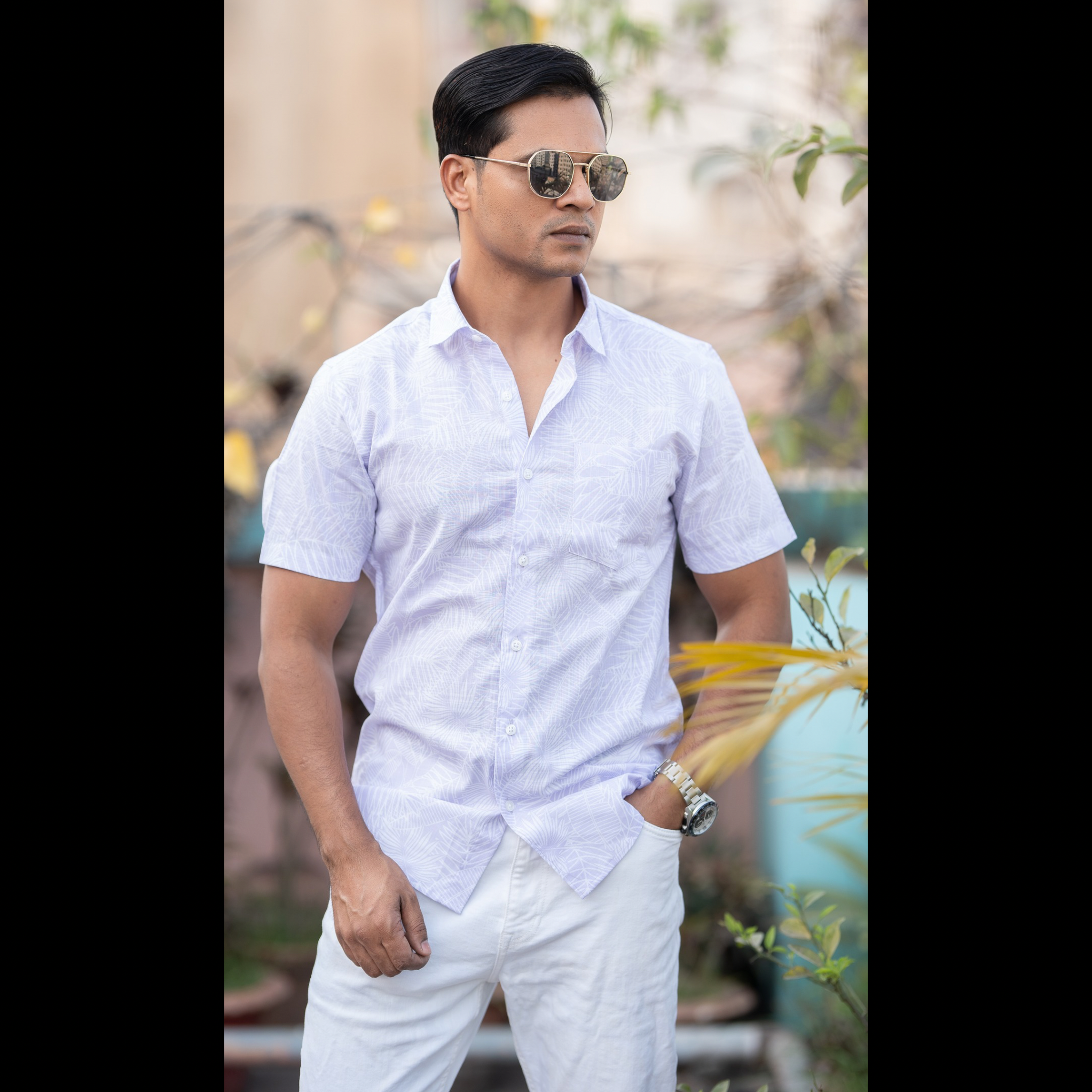 Premium Cotton Printed Short Sleeve Shirt