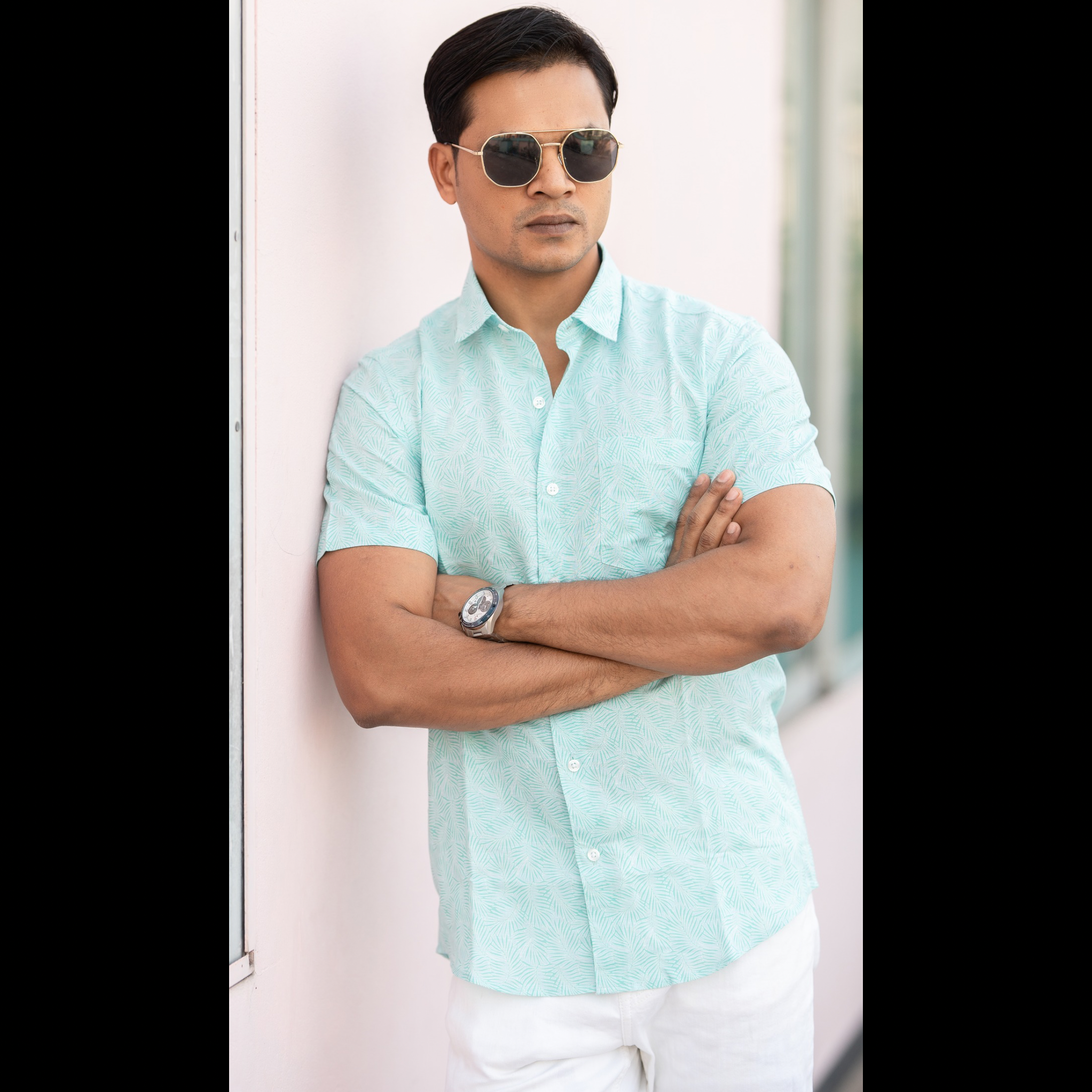 Premium Cotton Printed Short Sleeve Shirt