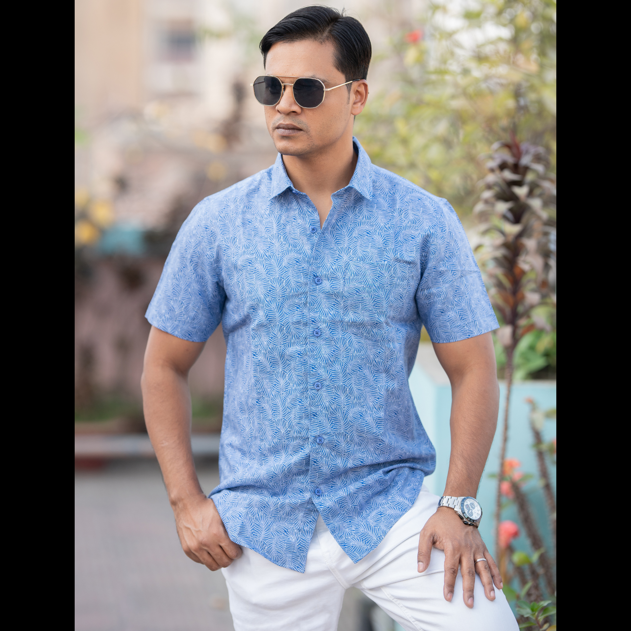 Premium Cotton Printed Short Sleeve Shirt